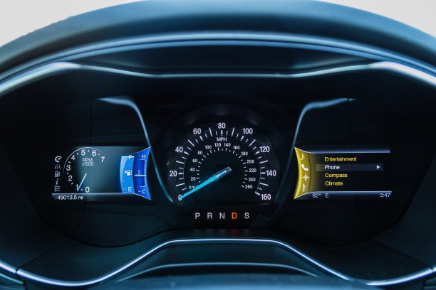 新能源汽车蓝色科技海报