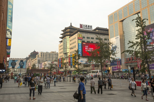 北京城市街头商铺