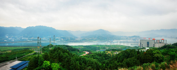 三峡大坝全景图水