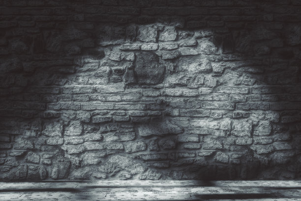 深色石头墙