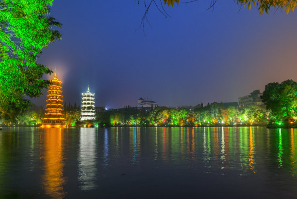 桂林市地标建筑天际线