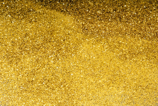 金色沙子装饰元素