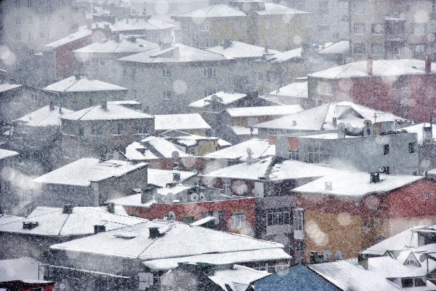 白雪覆盖的屋顶