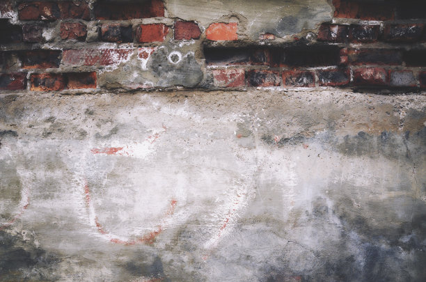 斑驳的水泥背景墙