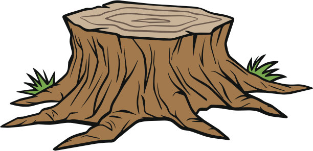 卡通树木 树桩