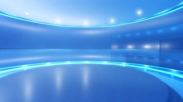 蓝色科技背景舞台背景