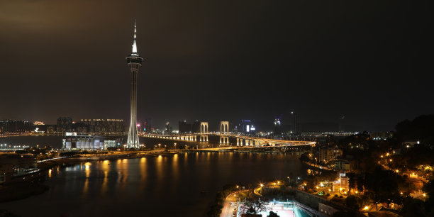 澳门建筑,夜景,高清