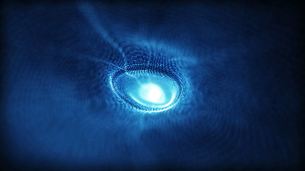 蓝色科技漩涡黑洞背景