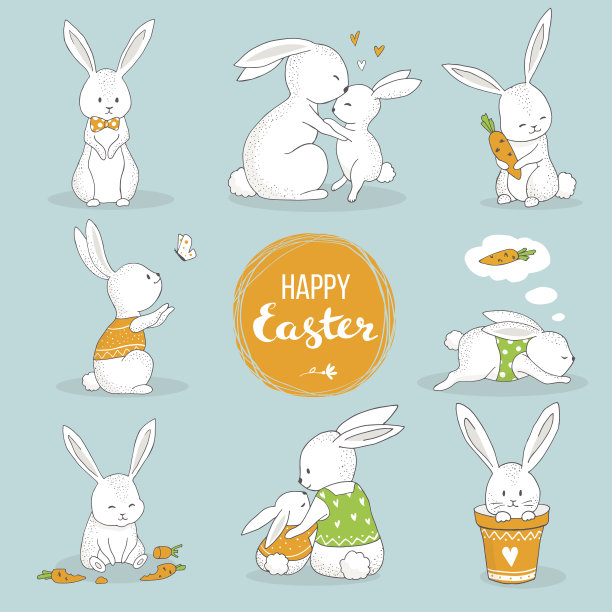 可爱小兔子插画