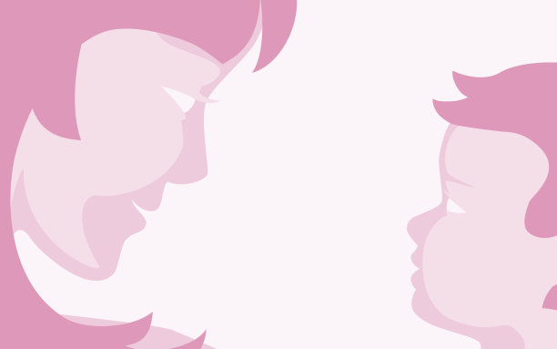 母亲节母婴粉色可爱礼物海报