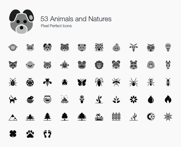 动物植物标志图标