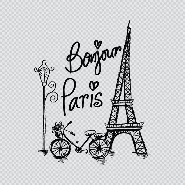 浪漫巴黎旅行海报