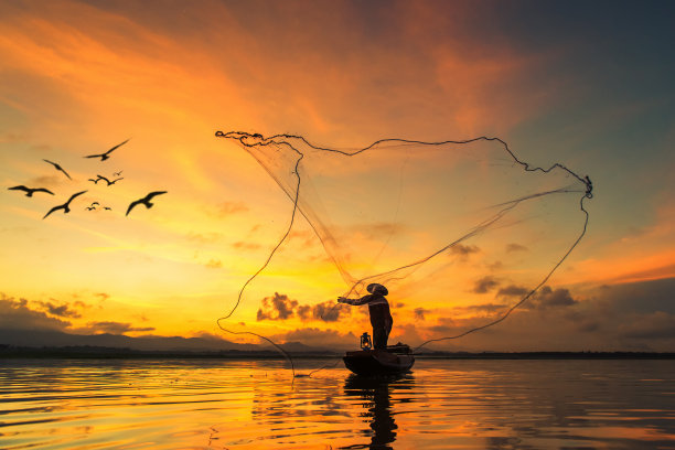 渔民打渔