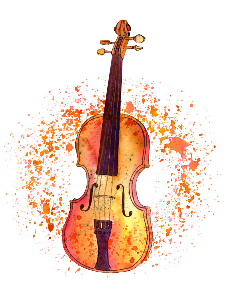 小提琴绘画