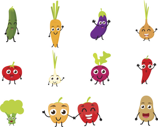 卡通蔬菜水果