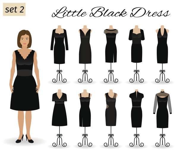 黑色晚礼服裙子