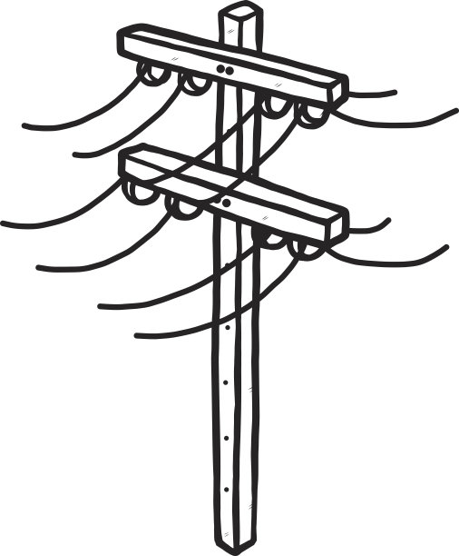 电力铁塔线描