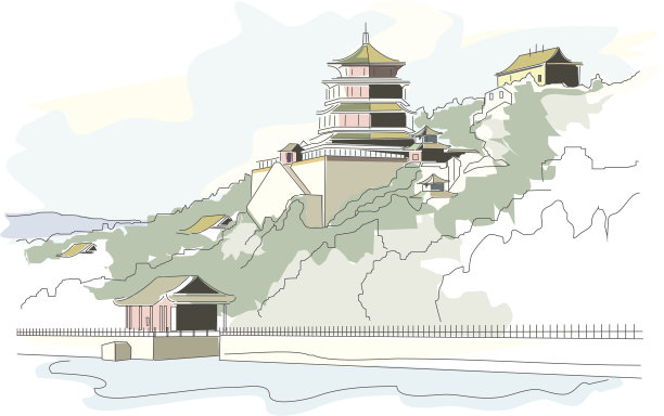 北京故宫插画