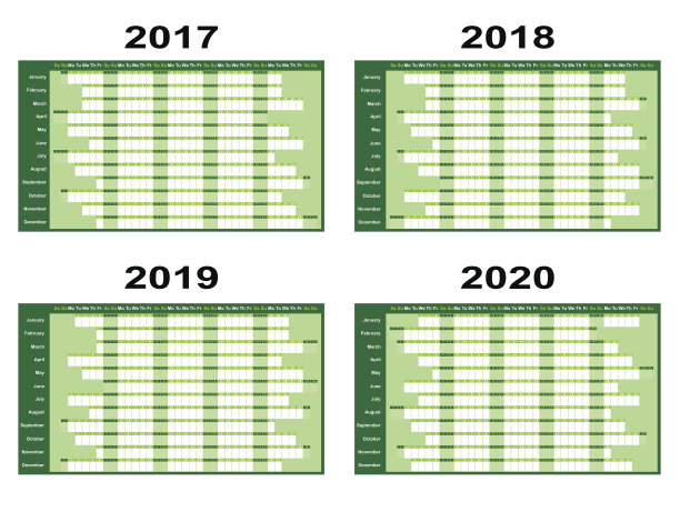 2019横版日历