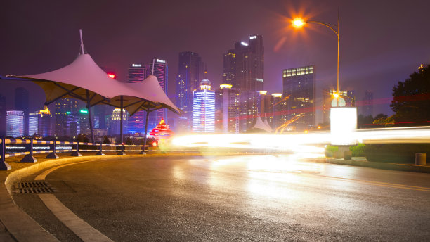 中国山东省青岛市夜景风光