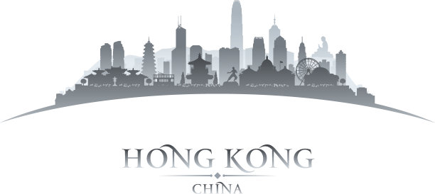 香港地标建筑天际线