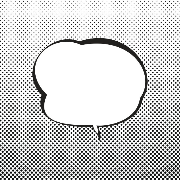波普艺术风格漫画泡沫对话框表达