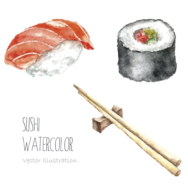 寿司背景画