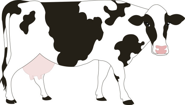 奶牛卡通矢量图