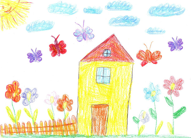 儿童房子插画