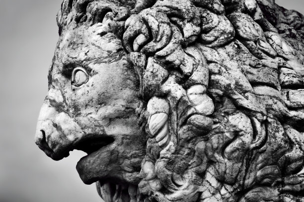 雕塑,狮子,石头狮子