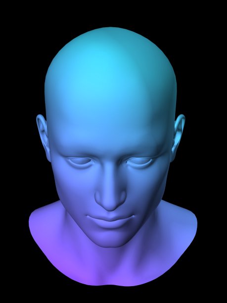 人的头部,男人,非全秃,垂直画幅,艺术,形状,夜晚,绘画插图,科学,错觉