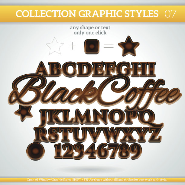 黑咖啡字体设计
