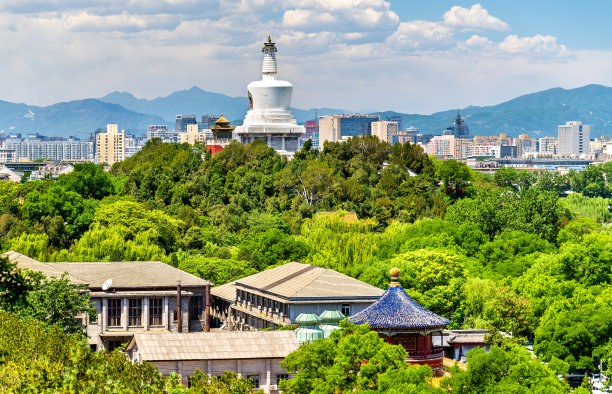 北海地标建筑天际线