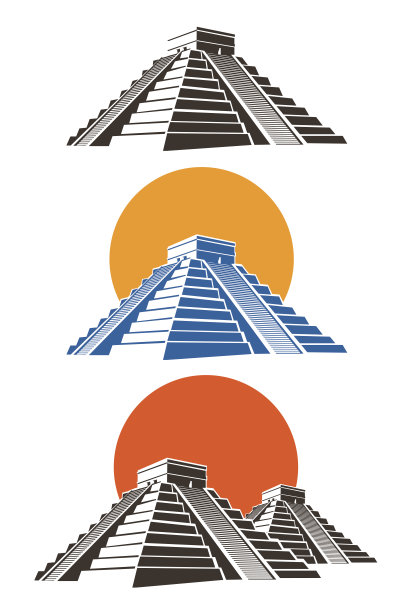 金字塔日落景观