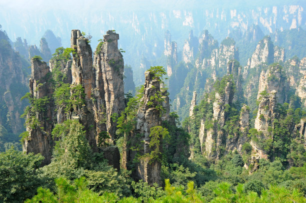 湖南省张家界风景山峰旅游景点