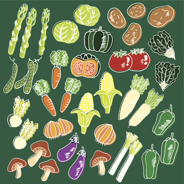 素食,绘画插图,椒类食物