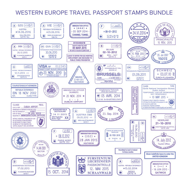 护照印章