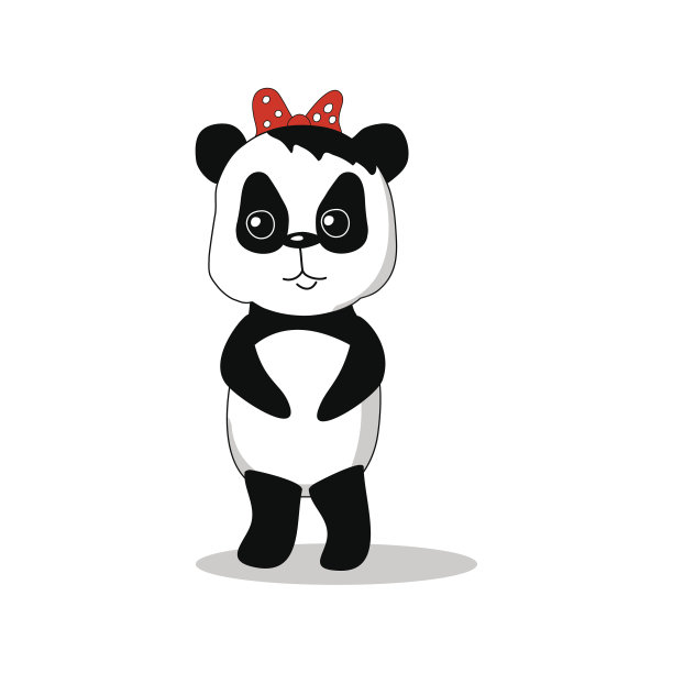 卡通婴儿熊猫