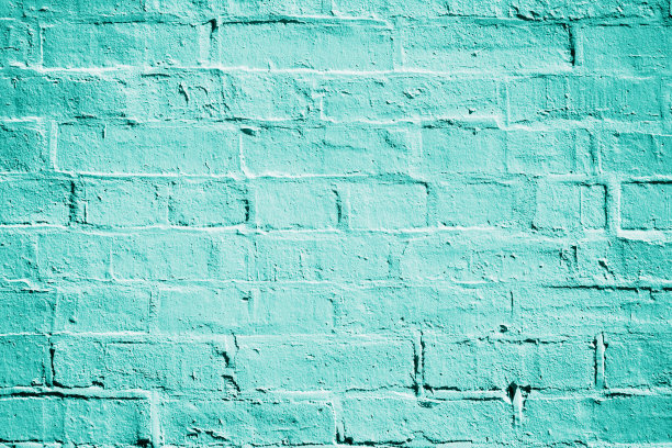 蓝绿色墙壁