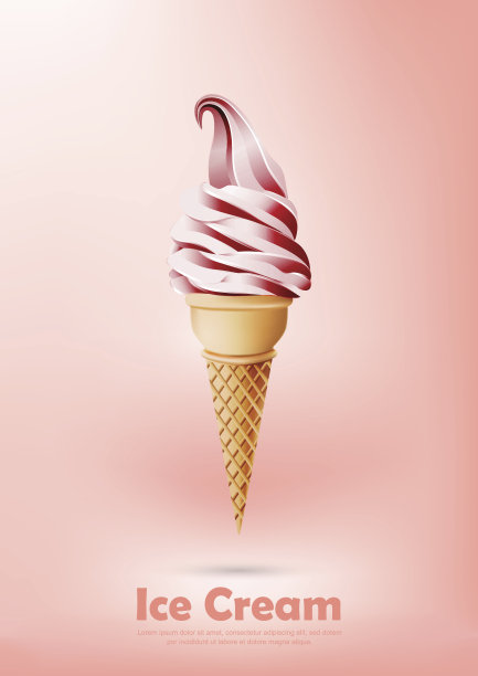 甜筒冰激凌海报