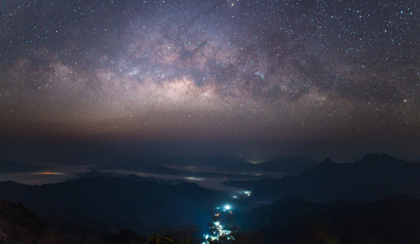 银河系夜空星空墙纸