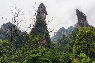 湖南省张家界风景山峰旅游景点