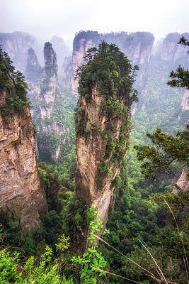 湖南省张家界风景山峰旅游景点