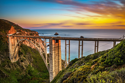 海滨夕阳风景