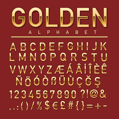金黄色字体
