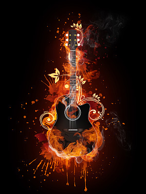燃烧的火焰吉他