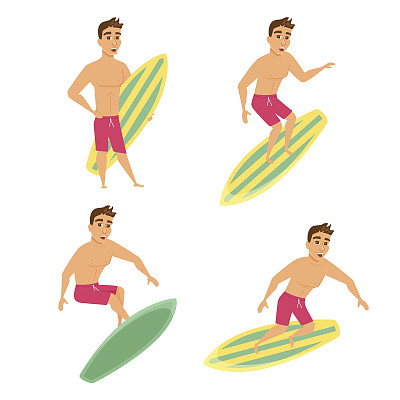 在沙滩上拿着冲浪板的男子