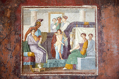 罗马柱壁画