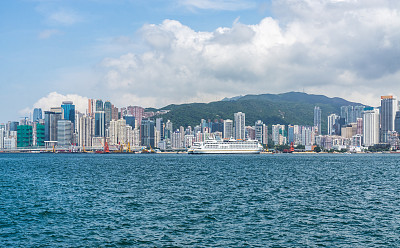 海湾海港海水蓝天