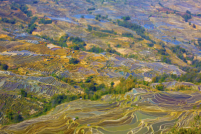 水,水平画幅,山